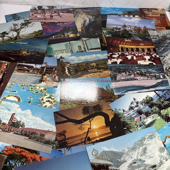 125+ Vintage Lot Postcards Travel United States Hotels Ephermeria 60s 70s Crafts - Picture 6 of 10